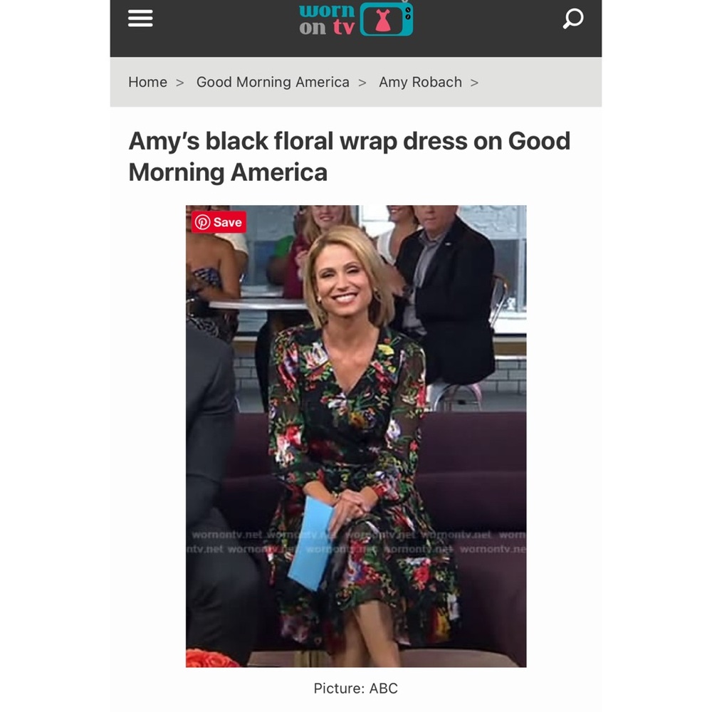 Alice + Olivia Abney Floral Black Red Collared Midi Dress - Picture 7 of 16